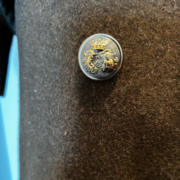 Barely worn wool blend London Fog coat olive green with belt Size XS - Picture 6 of 8